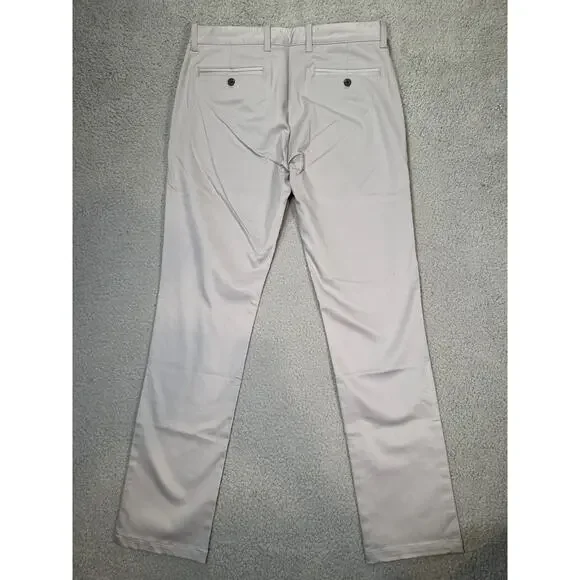 NWT Nifty Genius Chino Pants Mens 32 Stretch Classic Straight Leg Light Gray - Picture 2 of 13